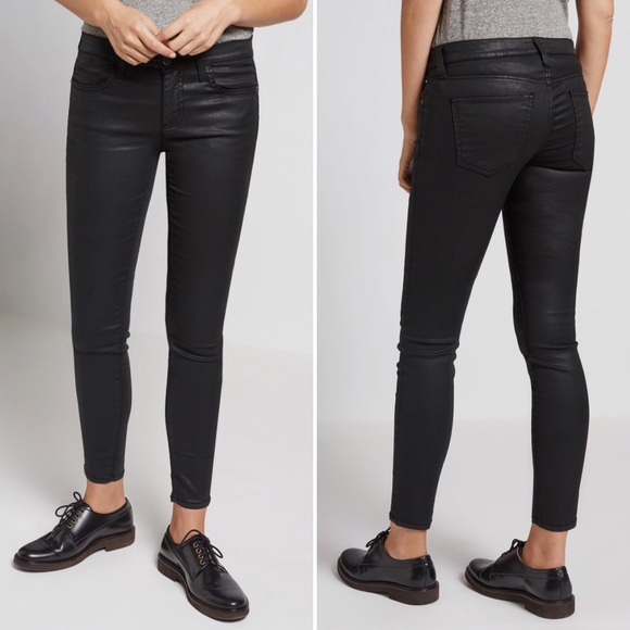 Current/Elliott Denim - Current/Elliott Black Coated Stiletto Jeans NWT 26